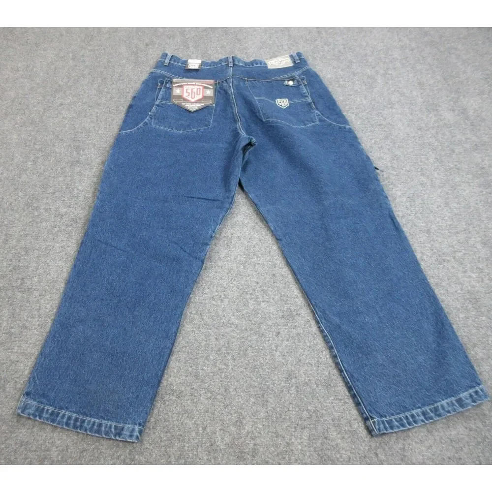 VINTAGE FJ560 Fat Joe Jeans Mens 42 Hip Hop Baggy Y2K Streetwear DEADSTOCK 42X32 - Picture 13 of 16